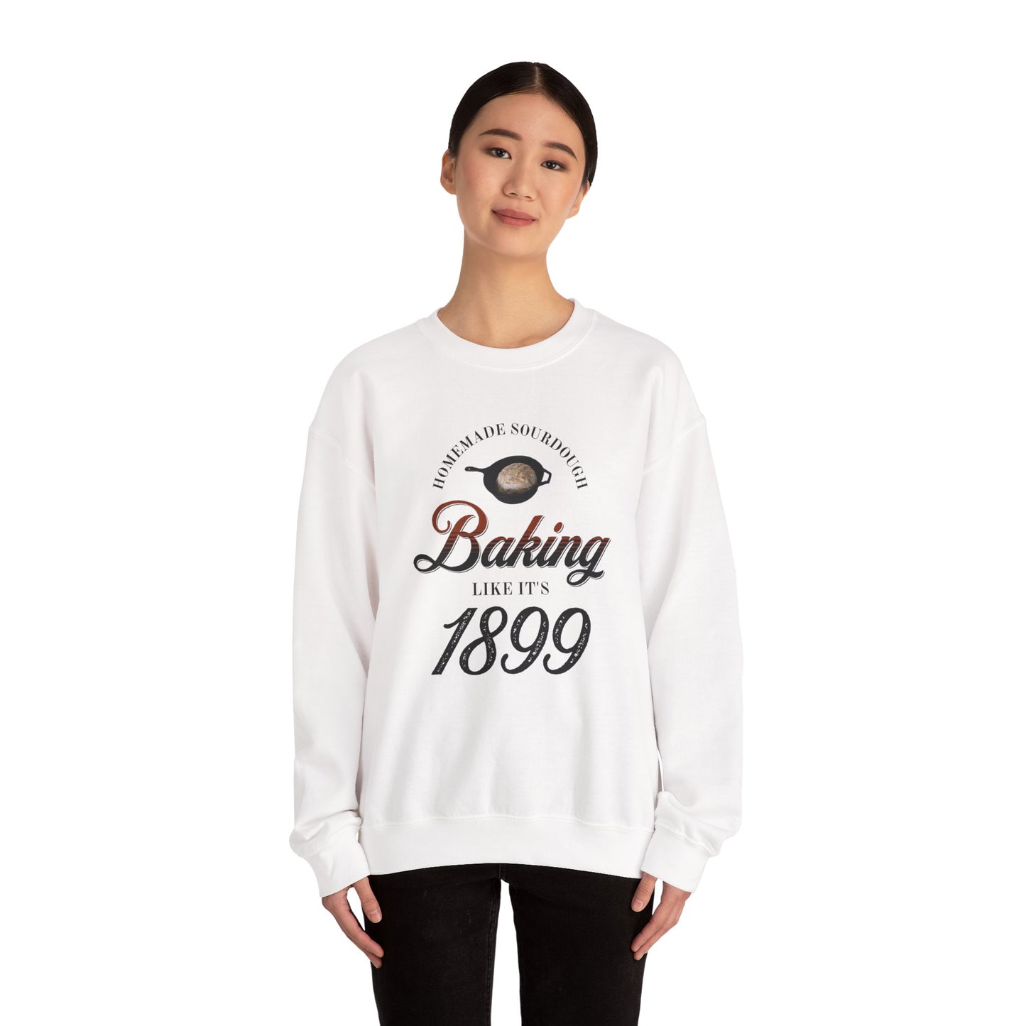 Homemade Sourdough Crewneck Sweatshirt - Vintage Baking Apparel, Unisex Jumper, Gift for Baker, Retro Baking Shirt, 1899 Baker Pullover,