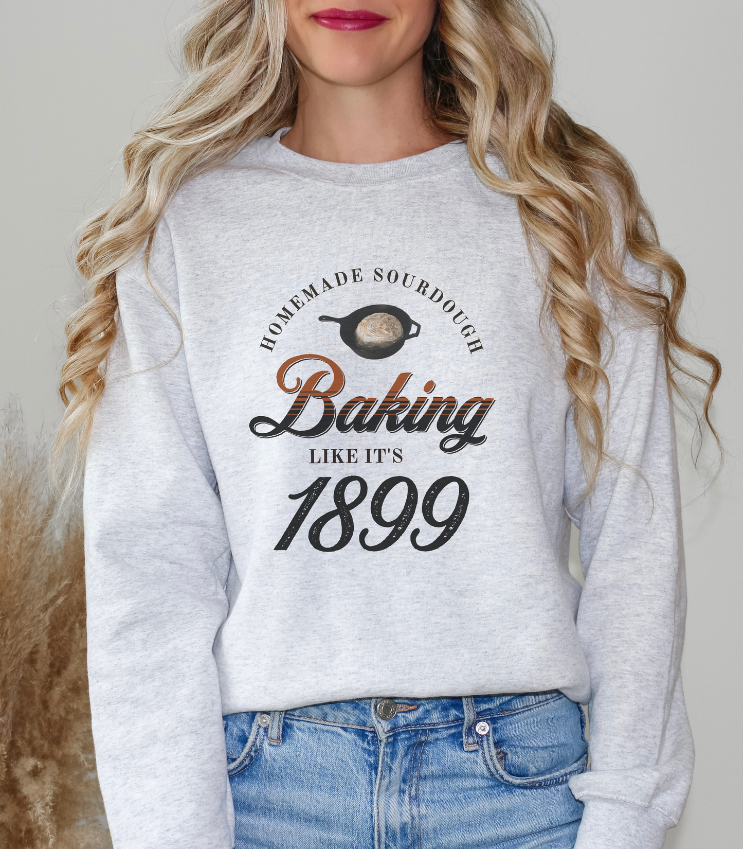 Homemade Sourdough Crewneck Sweatshirt - Vintage Baking Apparel, Unisex Jumper, Gift for Baker, Retro Baking Shirt, 1899 Baker Pullover,