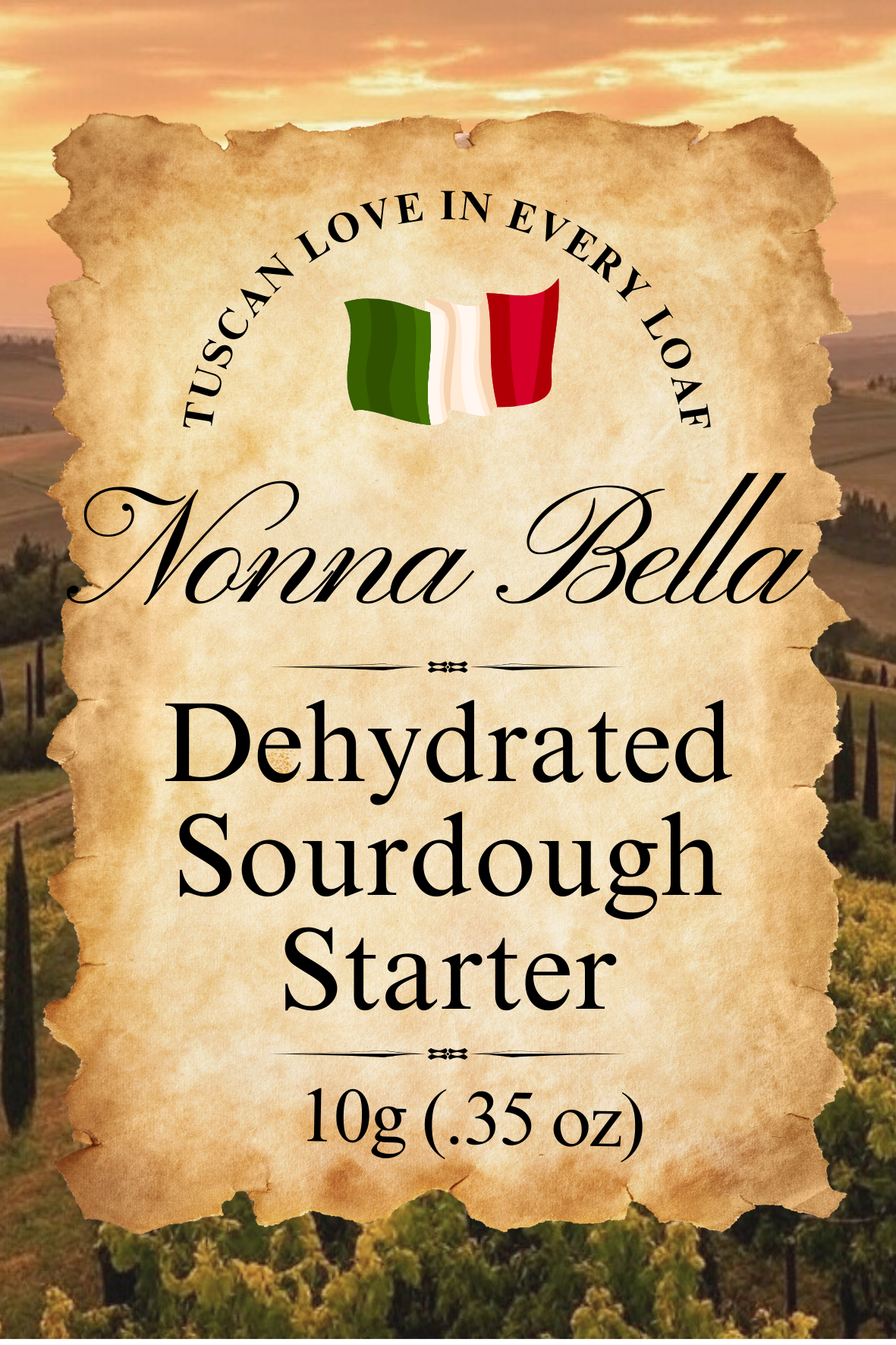 Nonna Bella Dehydrated Sourdough Starter – 10g Tuscan Heritage Culture Since the 1800s