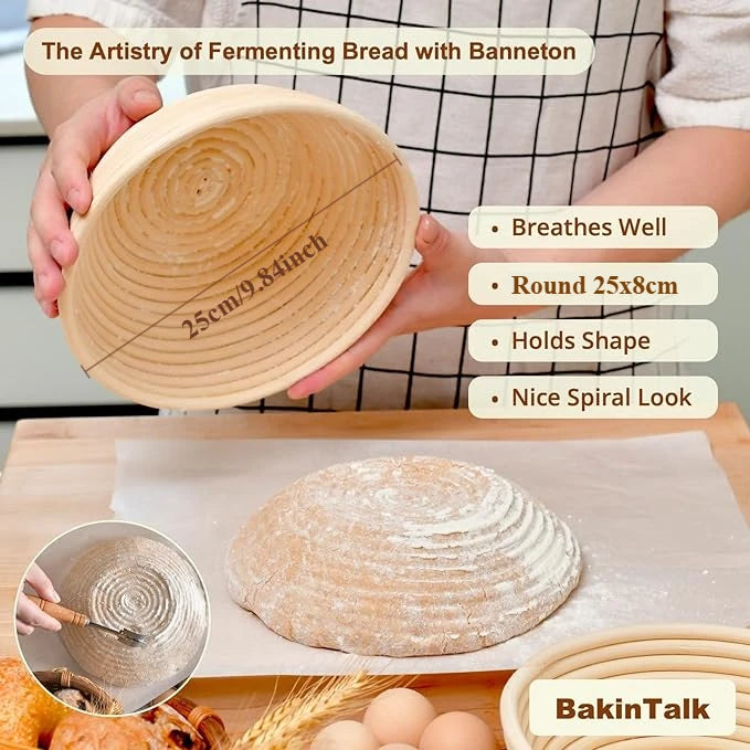 1set Professional Baking Tools 24 Oz Sourdough Starter Jar Pastry Mat Scraper Bread Slicing Knife Gloves for Home DIY Baking Kit