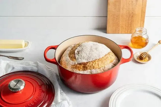 Bake an Artisan Bread Masterpiece: 5.5 Quart Red Le Creuset Dutch Oven