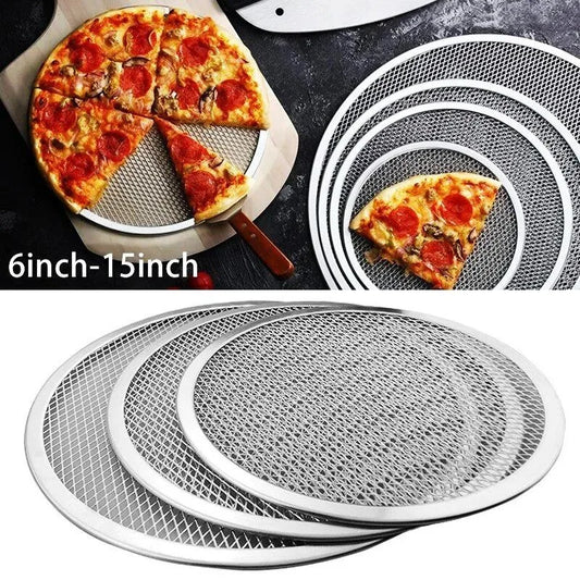 Pizza Baking Screen Grade Aluminum Pizza Grill Mesh 6-18in Round Baking Pan Pizza Net Cake Pan Roasting Pan Bread Baking Tools