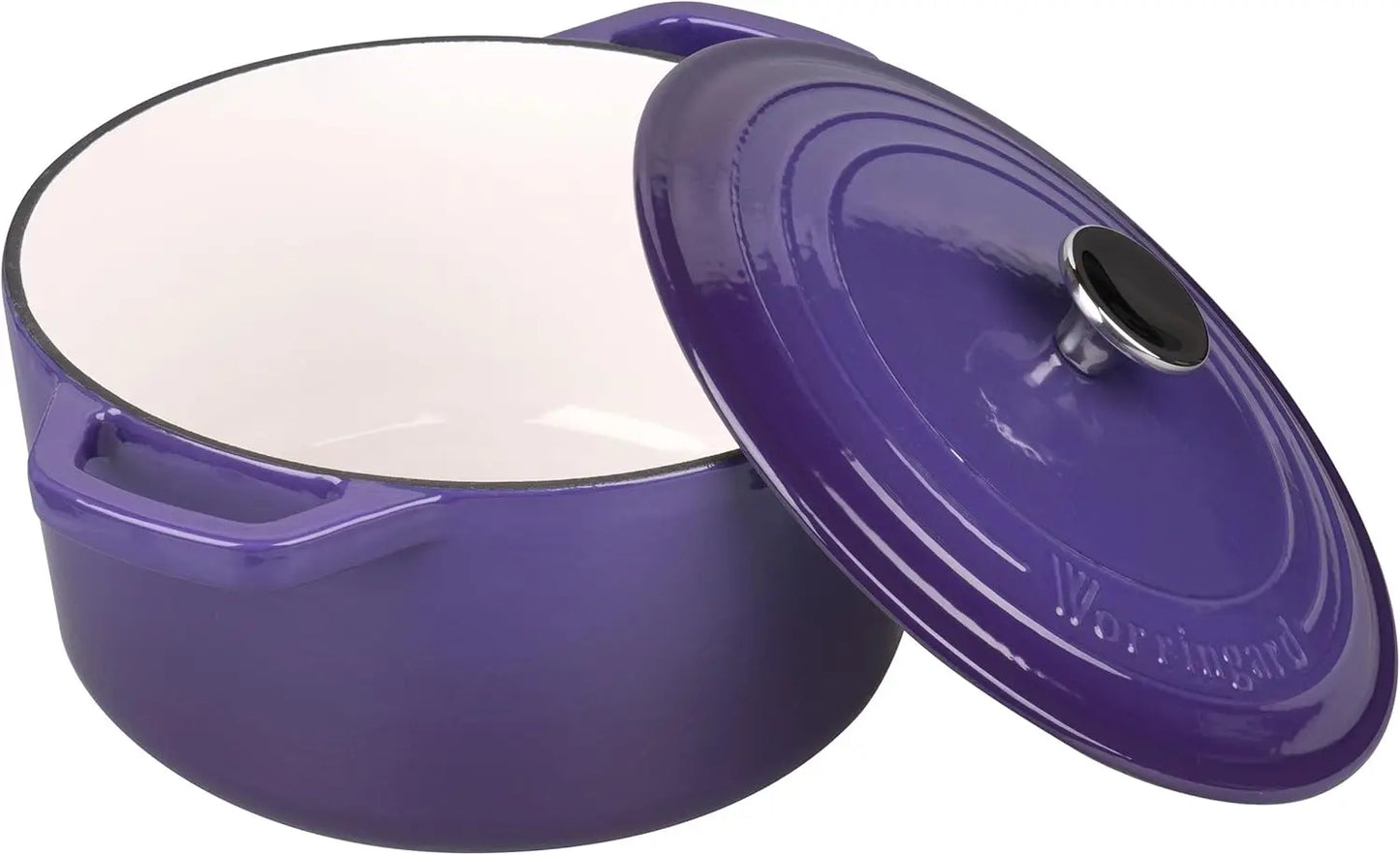 Nonna Bella 4.5Qt Enameled Cast Iron Dutch Oven:  Includes Bread Baking Set –Multiple Color Options