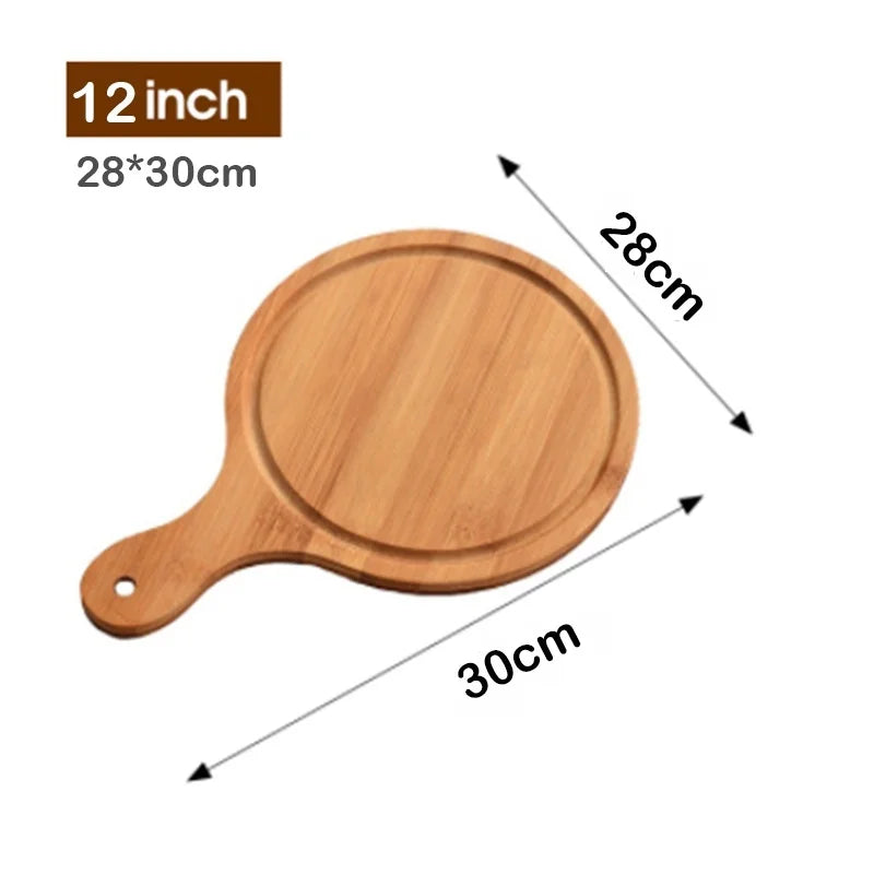 Nonna’s Wooden Pizza Board – Rustic Pine, 10 or 12 Inch - Round