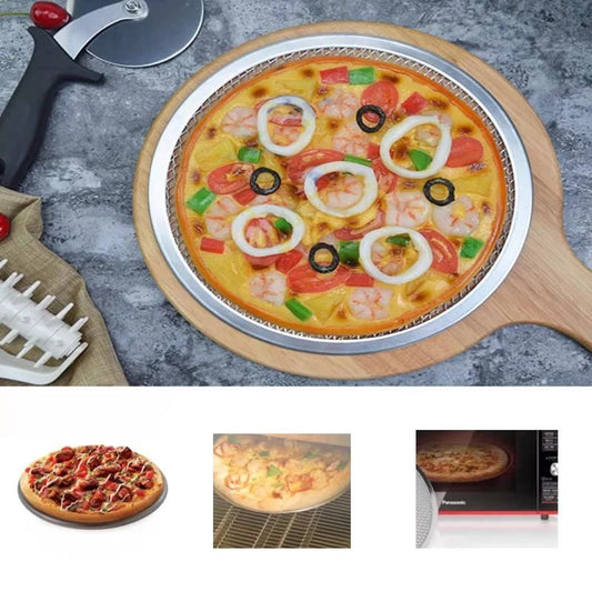 Pizza Baking Screen Grade Aluminum Pizza Grill Mesh 6-18in Round Baking Pan Pizza Net Cake Pan Roasting Pan Bread Baking Tools