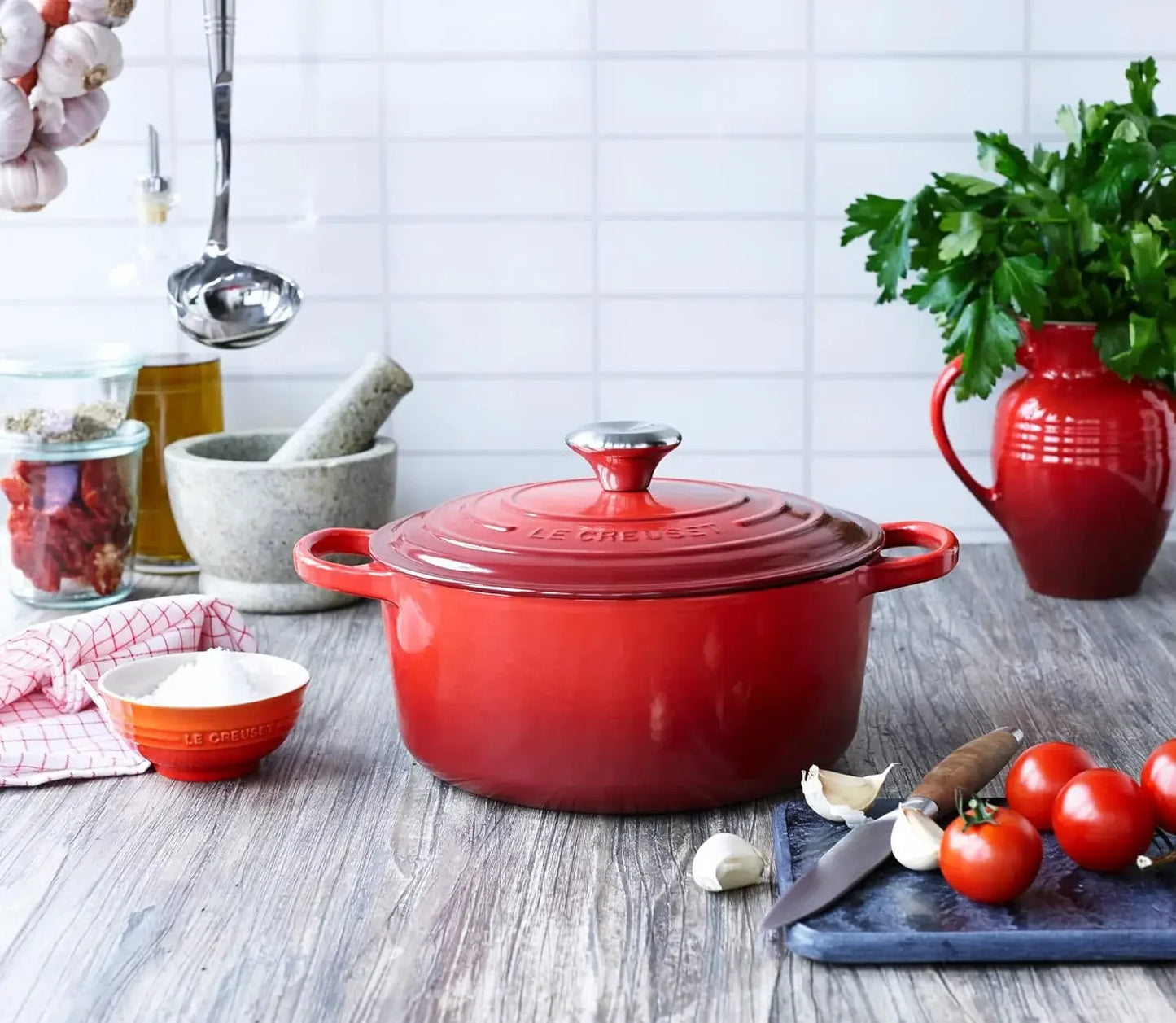 Bake an Artisan Bread Masterpiece: 5.5 Quart Red Le Creuset Dutch Oven