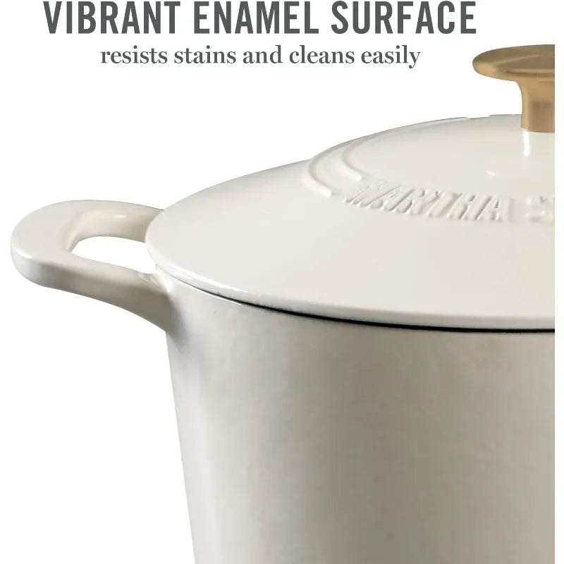 Martha Stewart 7Qt Enameled Cast Iron Dutch Oven – Multiple Colors