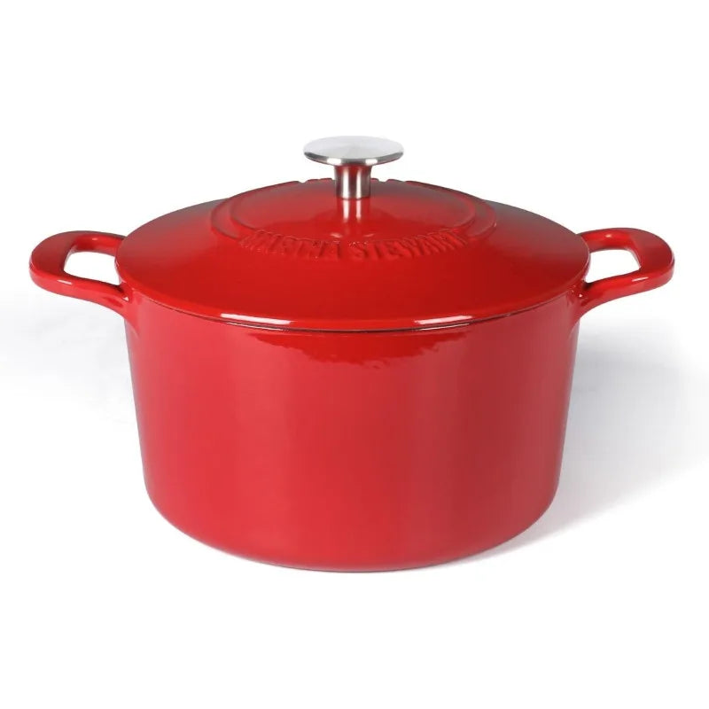 Martha Stewart 7Qt Enameled Cast Iron Dutch Oven – Multiple Colors