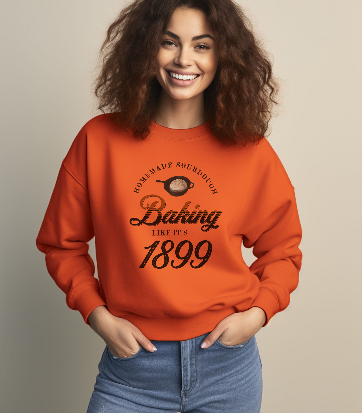 Homemade Sourdough Crewneck Sweatshirt - Vintage Baking Apparel, Unisex Jumper, Gift for Baker, Retro Baking Shirt, 1899 Baker Pullover,