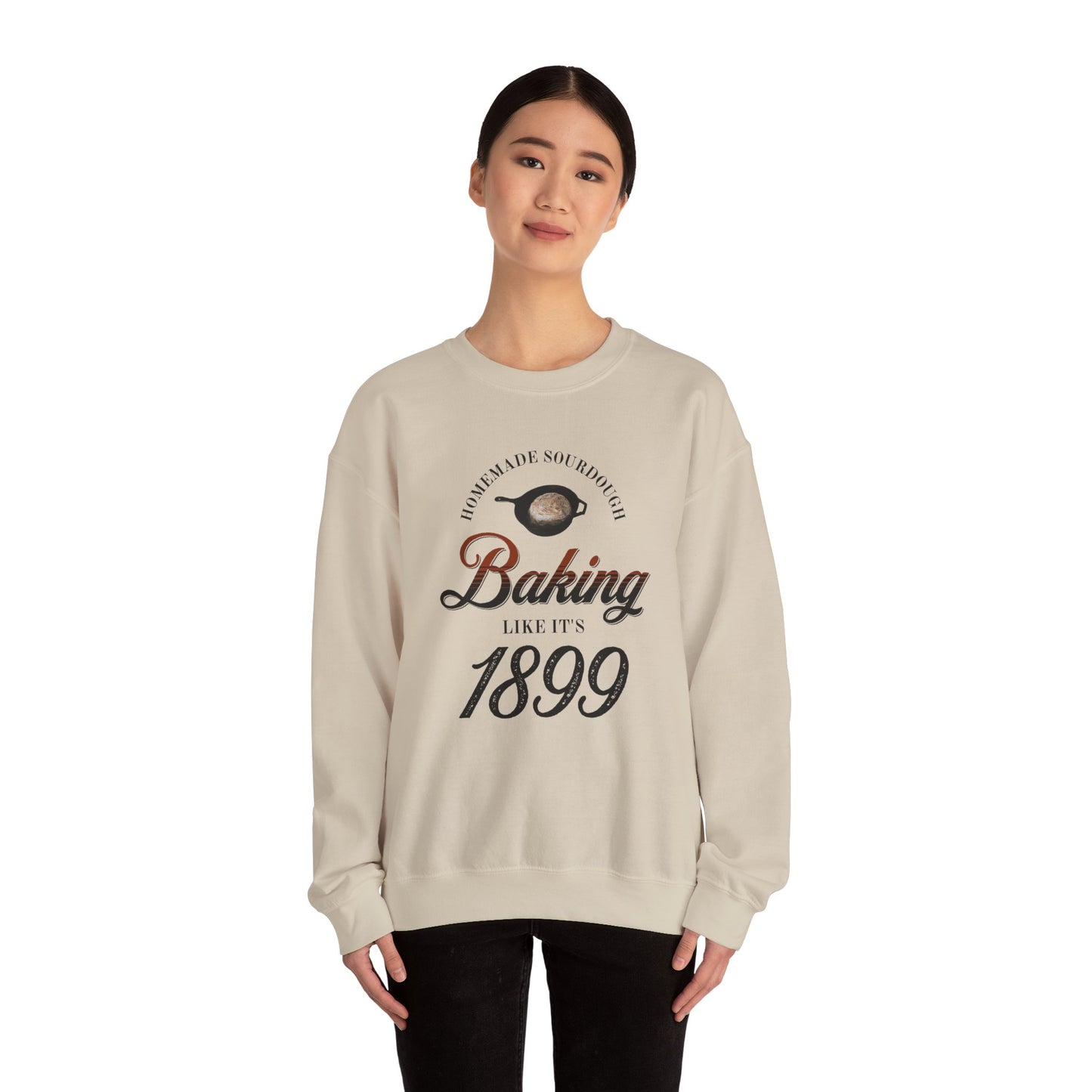 Homemade Sourdough Crewneck Sweatshirt - Vintage Baking Apparel, Unisex Jumper, Gift for Baker, Retro Baking Shirt, 1899 Baker Pullover,