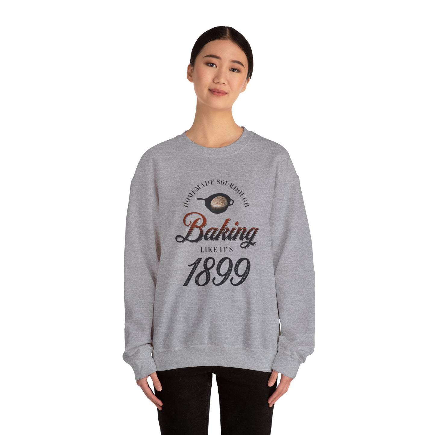 Homemade Sourdough Crewneck Sweatshirt - Vintage Baking Apparel, Unisex Jumper, Gift for Baker, Retro Baking Shirt, 1899 Baker Pullover,